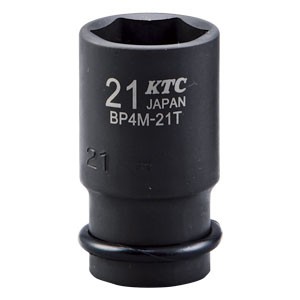 京都機械工具 BP4M-08TP 12.7sq.インパクトレンチ用ソケット(セミディープ薄肉)ピン・リング付 8mmKTC[BP4M08TP] 返品種別B