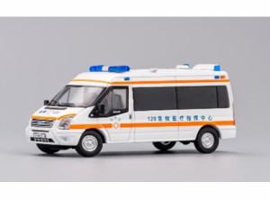 ゲインコーププロダクツ 1/64 フォードトランジット (VM) 140 T330 VAN チャイナ 救急車 (AMBULANCE)【KS001-3】ミニカー  返品種別B