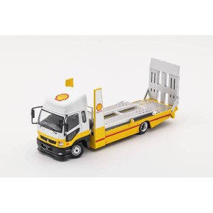 ゲインコーププロダクツ 1/64 三菱 Fuso トラック - ダブルデッカートレーラー/SHELL イエロー/ホワイト【KS032-310】ミニカー  返品種別