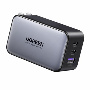 UGREEN（ユーグリーン） PD対応 Nexode 急速充電器 65W 3ポート（Type-C×2ポート、USB-A×1ポート） 10334返品種別A