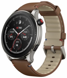 AMAZFIT Amazfit GTR4 ヴィンテージブラウンレザー スマートウォッチ SP170050C184[SP170050C184] 返品種別A