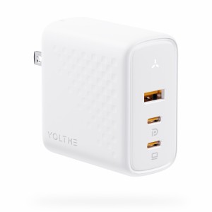 VOLTME(ボルトミー) PD対応 100W Type-C×2ポート ＋ Type-A×1ポート 折りたたみ式充電器（ブラック） Revo 100 V2104V1返品種別A