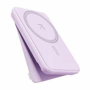 VOLTME(ボルトミー) MagSafe対応 7.5W ワイヤレス充電モバイルバッテリー 5000mAh ケーブル付属（パープル） MagPak 5K B3021返品種別A