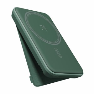 VOLTME(ボルトミー) MagSafe対応 7.5W ワイヤレス充電モバイルバッテリー 5000mAh ケーブル付属（グリーン） MagPak 5K B3022返品種別A