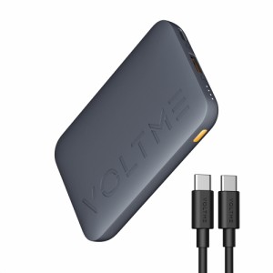 Voltme(ボルトミー) 出力22.5W USB-C + USB-A 10000mAh 薄型 モバイルバッテリー ケーブル付属（ディープブルー） B3023返品種別A