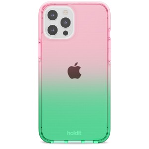 Holdit（ホールディット） iPhone 12 Pro Max（6.7インチ）用 Seethru  クリアケース （グラスグリーン/ブライトピンク） 15437返品種別A