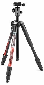 マンフロット MKELMII4RD-BH アルミニウム4段三脚キット（レッド）Manfrotto Element MII[MKELMII4RDBH] 返品種別A