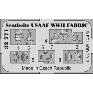 エデュアルド 1/32 WW II 米軍布製シートベルト エッチングパーツ【EDU32771】ディテールアップパーツ  返品種別B