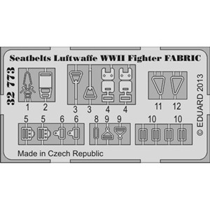 エデュアルド 1/32 WW.II ドイツ空軍布製シートベルト【EDU32773】ディテールアップパーツ  返品種別B