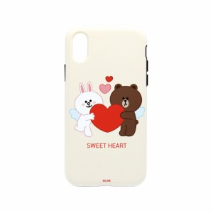 LINE FRIENDS KCL-DCL010 iPhone XR用 DUAL GUARD CUPID LOVE（スウィートハート1）[KCLDCL010] 返品種別A