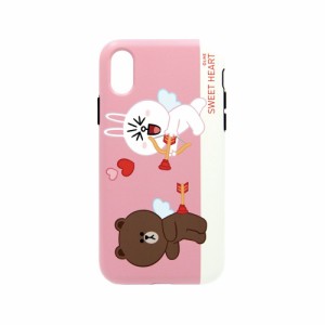 LINE FRIENDS KCL-DCL012 iPhone XR用 DUAL GUARD CUPID LOVE（スウィートハート4）[KCLDCL012] 返品種別A