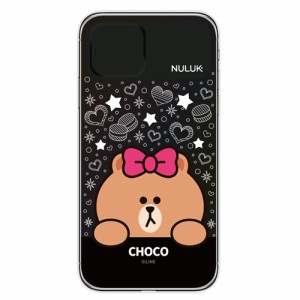 LINE FRIENDS KCE-CSA091 iPhone 11用 ハイブリッドケース LIGHT UP CASE スター（チョコ）[KCECSA091] 返品種別A