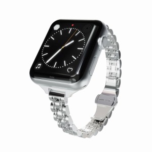 miak SJEMA-W3840SL Apple Watch 41mm(Series7)/40mm(SE/6/5/4)/38mm(3/2/1)用 JUBILEE METAL BAND（シルバー）[SJEMAW3840SL] 返品種別A