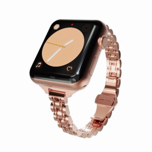 miak Apple Watch 45mm(Series7)/44mm(SE/6/5/4)/42mm(3/2/1)用 JUBILEE METAL BAND（ローズゴールド）  SJEMA-W4244RG返品種別A