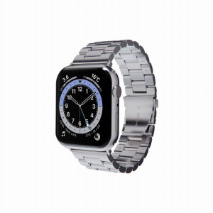 miak SFBMA-W3840SL Apple Watch 41mm(Series7)/40mm(SE/6/5/4)/38mm(3/2/1)用 METAL BAND（シルバー）[SFBMAW3840SL] 返品種別A