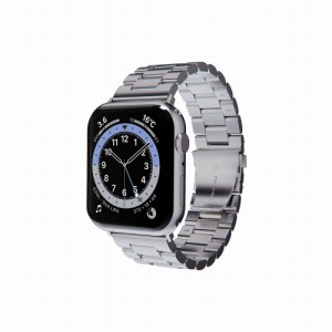 miak SFBMA-W4244SL Apple Watch 45mm(Series7)/44mm(SE/6/5/4)/42mm(3/2/1)用 METAL BAND（シルバー）[SFBMAW4244SL] 返品種別A