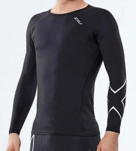 2XU MA3021A-BLKBLK-S メンズ コンプレッションウェアツータイムズユー PWX サーマルコンプレッションロングスリーブトップ（BLK/BLK・サ