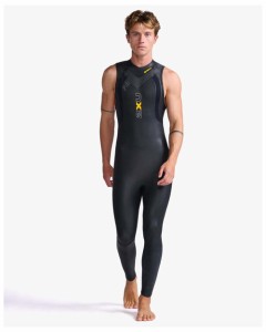 2XU メンズ　トライアスロン用ウェットスーツ　プロペル P：1 スリーブレス（BLK-ABN・サイズ：XS）  MW4992C-BLK-ABN-XS返品種別A