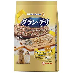 ユニ・チャーム グラン・デリ カリカリ仕立て 成犬用 味わいチーズ入りセレクト 700g 返品種別B