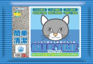 サンメイト ブルータイム 12L 紙製猫砂　猫用品　トレイ　可燃　流せる返品種別A