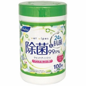 ライフ堂 リファイン ノンアルコール除菌 ウェットボトル100枚 返品種別A