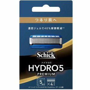 シック・ジャパン ハイドロ5 プレミアム つるり肌へ 替刃 (4コ入)スキンガード付 5枚刃 返品種別A