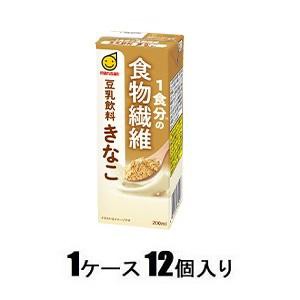 マルサン 1食分の食物繊維 豆乳飲料 きなこ 200ml（1ケース12個入） 返品種別B