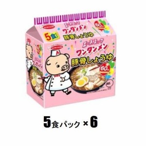 エースコック エースコック ワンタンメン　豚骨しょうゆ（5食パック×6） 返品種別B