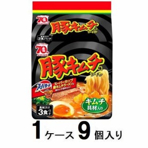 エースコック （袋）豚キムチ味ラーメン 具材入り 3食パック（1ケース9個入） 返品種別B