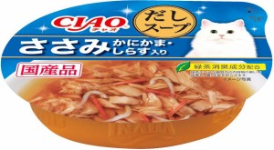 いなばペットフード CIAO チャオ　このままだしスープ ささみ かにかま・しらす入り 60g CIAO返品種別B