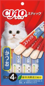 いなばペットフード チャオ スティック かつお 15g×4本 返品種別B