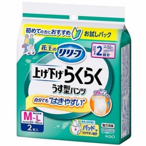 花王 リリーフ パンツタイプ 上げ下げらくらくうす型パンツ 2回分M−L2枚入 返品種別A