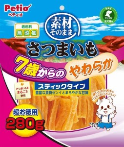 ペティオ 素材そのまま さつまいも 7歳からのやわらかスティックタイプ 280g 返品種別B