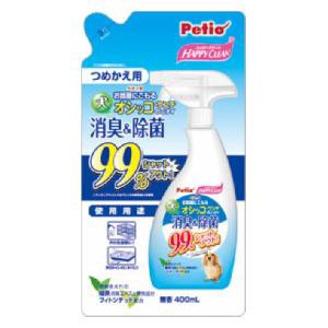 ペティオ Petio ハッピークリーン 犬オシッコ・ウンチのニオイ 消臭＆除菌 つめかえ用 400ml 返品種別B