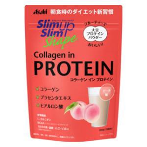 アサヒグループ食品 スリムアップスリムシェイプ コラーゲン イン プロテイン ピーチ味 225g（15回分） 返品種別B