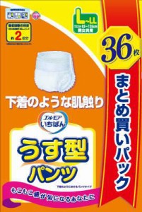 カミ商事 エルモアいちばんうす型パンツL〜LL36枚 返品種別A