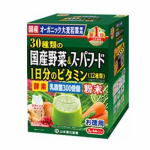 山本漢方製薬 30種類の国産野菜+スーパーフード 3g×64包 返品種別B