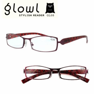 老眼鏡 おしゃれ レディース メンズ リーディンググラス 男性用 女性用 glowl ワインレッド 赤 スタイリッシュ シャープ GL05 シニアグラ