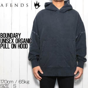 AFENDS アフェンズ BOUNDARY UNISEX ORGANIC PULL ON HOOD プルオーバーパーカー フーディ ビッグシルエット M214513 [FB]