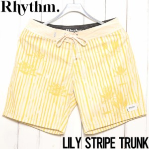 ボードショーツ ハーフパンツ ショーツ Rhythm リズム LILY STRIPE TRUNK 0124M-TR03