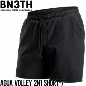 ハイブリッドショーツ ハーフパンツ BN3TH ベニス AGUA VOLLEY 2N1 SHORT-7 /BLACK/BLACK