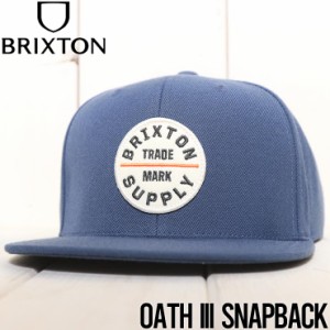 スナップバックキャップ 帽子 BRIXTON ブリクストン OATH III SNAPBACK 10777 FLSBW 日本代理店正規品