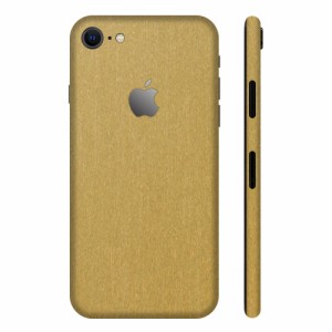 wraplus スキンシール iPhone8 Plus 対応 [ゴールドブラッシュメタル] 全面タイプ