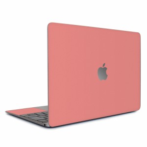 wraplus スキンシール MacBook Pro 14 インチ M3 M2 M1 2023 2021 対応 [サーモンピンク]