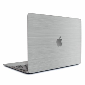 wraplus スキンシール MacBook Air 13 インチ M3 M2 2024 2022 対応 [シルバーブラッシュメタル]