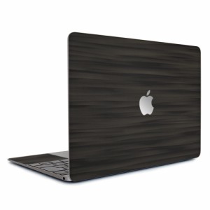 wraplus スキンシール MacBook Air 13 インチ M3 M2 2024 2022 対応 [ブラックアブストラクト]