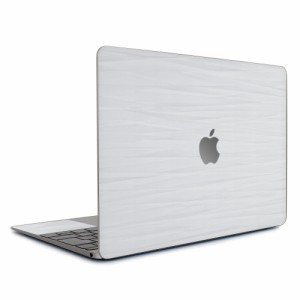 wraplus スキンシール MacBook Air 13 インチ M3 M2 2024 2022 対応 [ホワイトアブストラクト]
