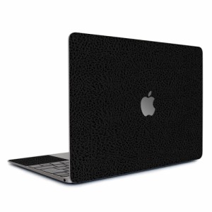 wraplus スキンシール MacBook Air 13 インチ M3 M2 2024 2022 対応 [ブラック光沢レザー]