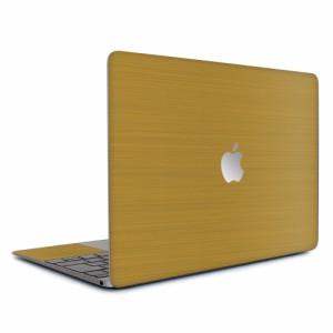 wraplus スキンシール MacBook Air 13 インチ M3 M2 2024 2022 対応 [ゴールドブラッシュメタル]