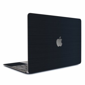 wraplus スキンシール MacBook Air 15 インチ M3 M2 2024 2023 対応 [ネイビーブラッシュメタル]